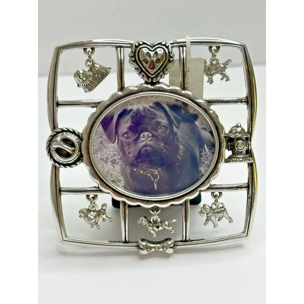 Brighton‎ Pedigree Dogs Silver Metal Photo Picture Frame Dog Charms NEW